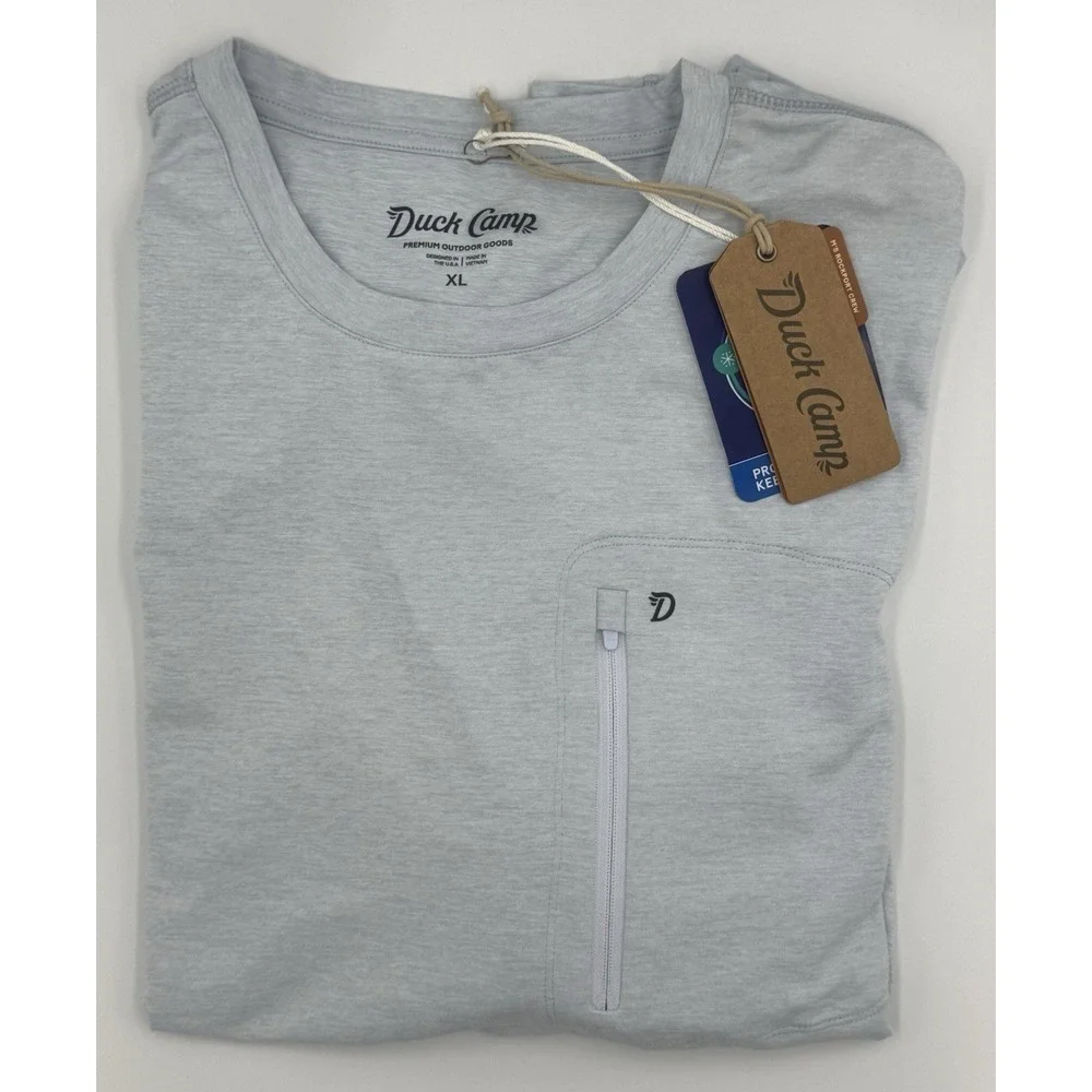 Duck Camp Men's Rockport Crew Long Sleeve Shirt - Clear Skies - XL-New - Picture 6 of 12